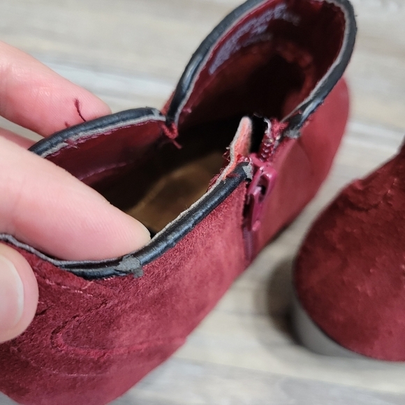 Red Leather boots by Earth Origin comfort Women's Size 7 M red - Picture 11 of 12